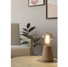 Dekorativ bordslampa med glödlampa på ett bord