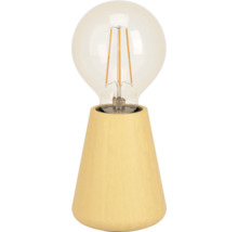 Bordslampa med glödlampa och träfot