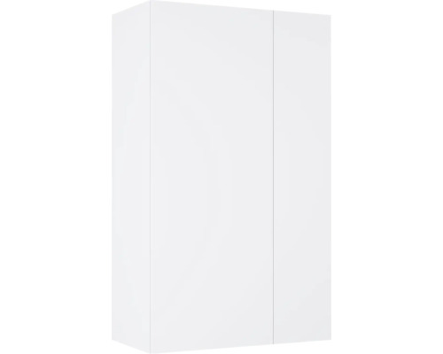 Väggskåp JUNGBORN vit högglans med 2 dörrar 3 hyllor 59,6x100x31,6 cm Vitt väggskåp