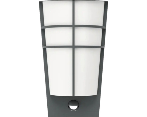 Grå vägglampa för utomhusbruk med rörelsesensor