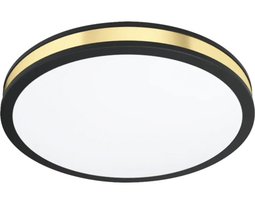 Rund taklampa med guldfärgad accent