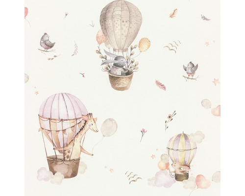Tapet med djurmotiv i luftballonger för barnrum