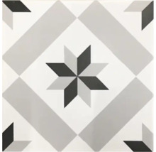 Fyrkantig golvplatta med stjärnmönster