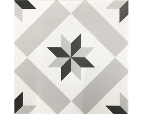 Klinker marockanskt Casablanca Star matt 20x20x0,8 cm Fyrkantig golvplatta med stjärnmönster