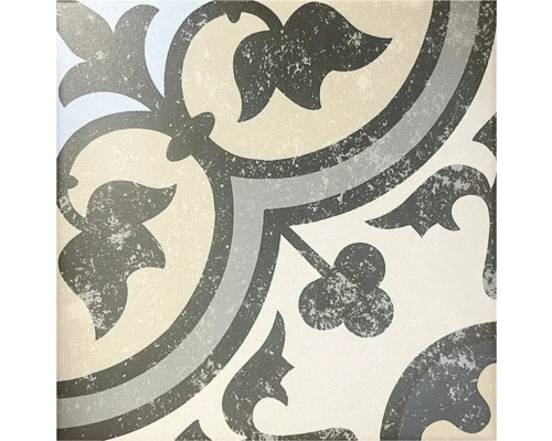 Klinker marockankst Casablanca Saphir matt 20x20x0,8 cm Kakel med blomdekor