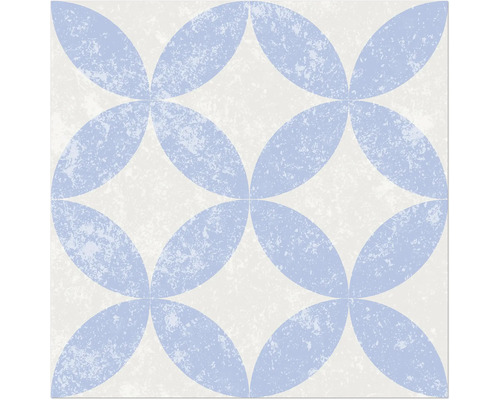 Klinker marockankst Casablanca Loop matt 20x20x0,8 cm Dekorativ platta med blommönster för vägg och golv