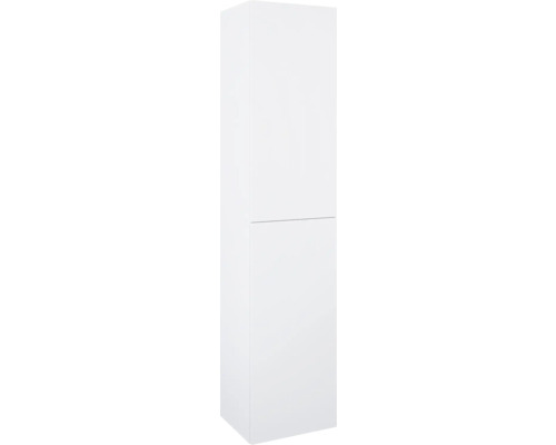 Högskåp JUNGBORN vit matt med trycköppning 2 dörrar 4 glashyllor 40x180x35,2 cm Högt badrumsskåp