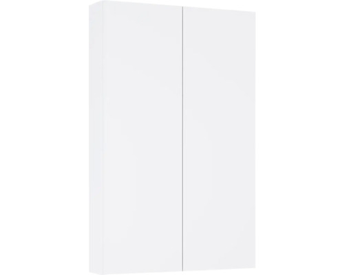 Väggskåp JUNGBORN vit matt 2 dörrar med trycköppning 2 glashyllor 50x80x12,6 cm