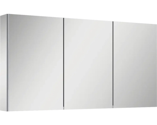 Spegelskåp JUNGBORN grå med speglar på sidorna 3 dörrar 6 glashyllor 120,6x61,8x12,9 cm Spegelskåp JUNGBORN grå med speglar på sidorna 3 dörrar 6 glashyllor 120,6x61,8x12,9 cm
