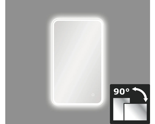 Spegel med belysning DSK Chrystal Juno 2.0 vit 45x75 cm neutralvit LED