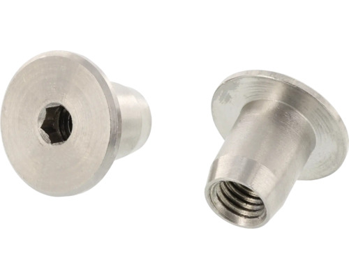 Hylsmutter MARINETECH cylinderhuvud M8x15mm A4 Två insexskruvar i metall