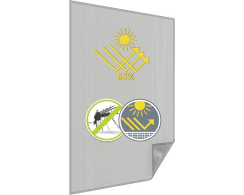 Symbol för 85 procents ljusreflektion, myggskyddssymbol