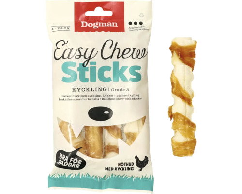 Hundgodis DOGMAN Easy Chew sticks kyckling 4-pack