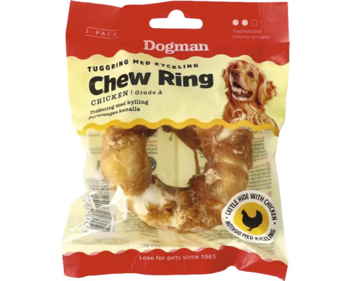 Hundgodis DOGMAN tuggring med kyckling 1-pack