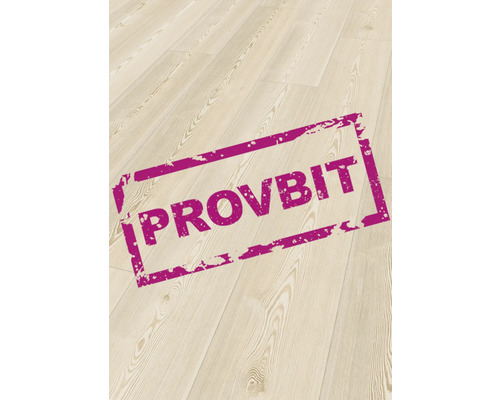 Provbit: Vinylgolv TER HÜRNE Avatara Polaris gran ProVBit-sigill på trägolv