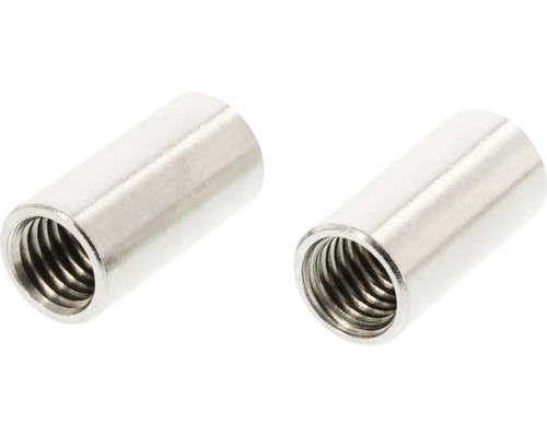 Skarvmutter MARINETECH rund M10x40mm A4 Två gängade muffar i metall