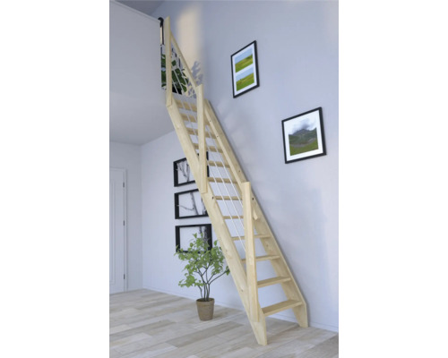 Spartrappa PERTURA Boreas rak 12 steg obehandlad Fichte massiv Fichte öppen furu aluminium silver B: 59.5 cm exkl. sättsteg Spartrappa PERTURA Boreas rak 12 steg obehandlad Fichte massiv Fichte öppen furu aluminium silver B: 59.5 cm exkl. sättsteg