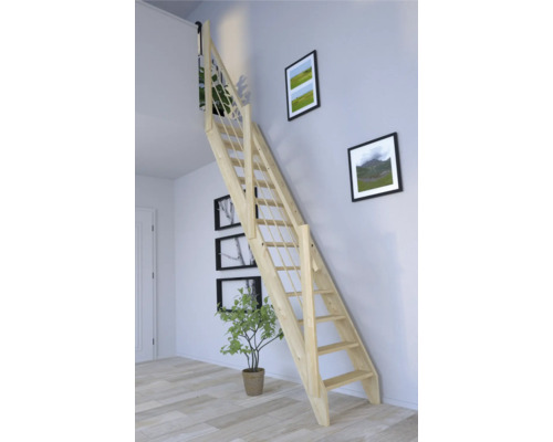 Spartrappa PERTURA Boreas rak 12 steg obehandlad Fichte massiv Fichte öppen furu B: 59.5 cm exkl. sättsteg Spartrappa PERTURA Boreas rak 12 steg obehandlad Fichte massiv Fichte öppen furu B: 59.5 cm exkl. sättsteg