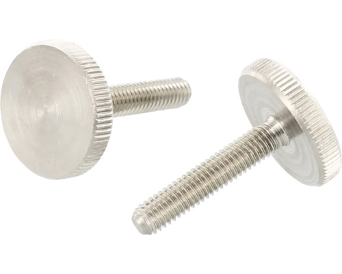 Två tumskruvar av metall