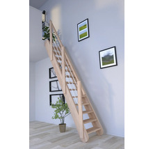 Spartrappa PERTURA Kybele rak 12 steg obehandlad bok bok öppen bok vit B: 61.5 cm exkl. sättsteg