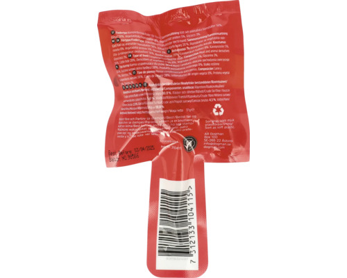 Förpackning hundsnack med streckkod