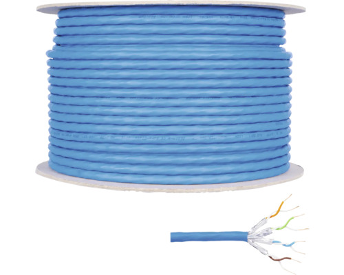 Nätverkskabel på rulle med exponerade ledare