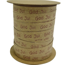 Presentbandrulle med texten God Jul
