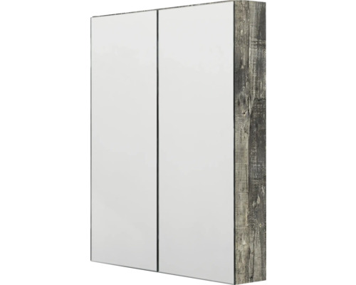 Spegelskåp 4AQUA nr 1 magma grå träutseende 60x74,5 cm
