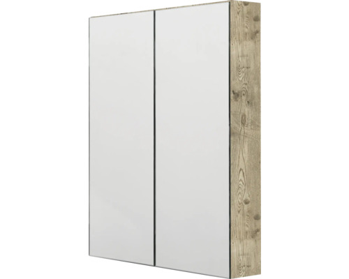 Spegelskåp 4AQUA nr 1 fenix beige träutseende 60x74,5 cm