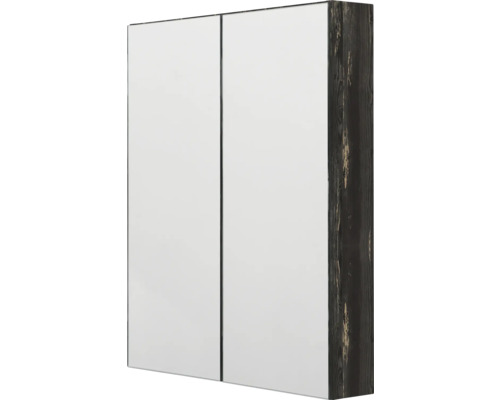 Spegelskåp 4AQUA nr 1 svart ek rustik 60x74,5 cm