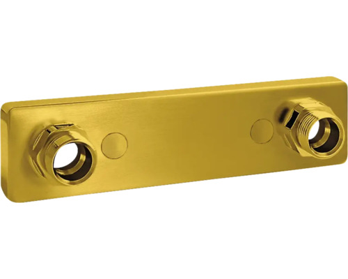 Blandarfäste HAFA Design borstad mässing dold rördragning 160 mm c/c 8265064 Fördelningsblock i mässing för sanitetsinstallationer