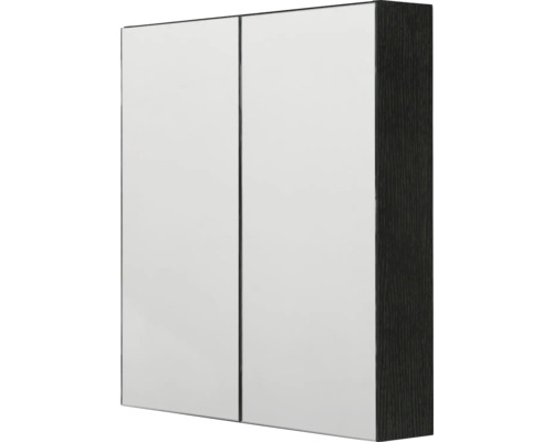 Spegelskåp 4AQUA nr 1 svart ek melamin 80x74,5 cm