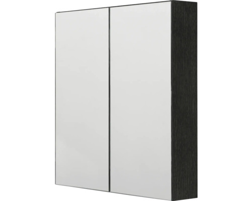Spegelskåp 4AQUA nr 1 svart ek 80x74,5 cm