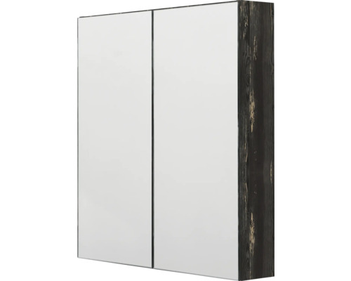 Spegelskåp 4AQUA nr 1 svart ek rustik 80x74,5 cm