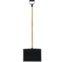 Snöskyffel med träskaft och D-handtag