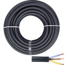 Elektrisk kabel upprullad med avskuren ände