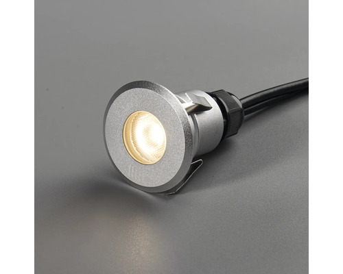 Markspotlight i metall med kabel