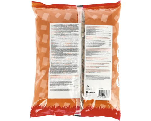 Baksida av en förpackning hundgodis