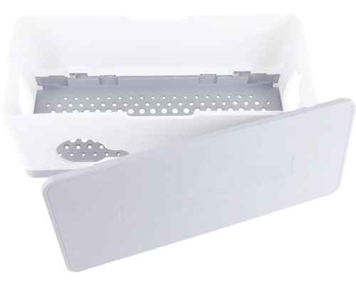 Öppen förvaringslåda med lock