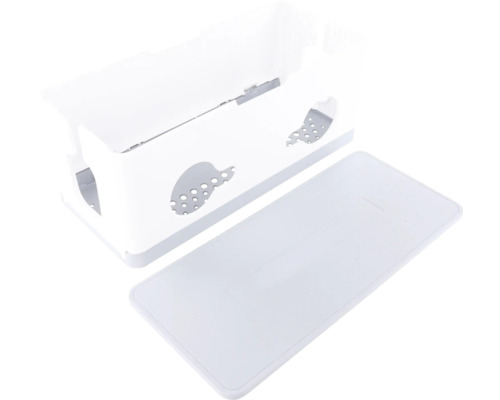 Vit kabelbox med lock