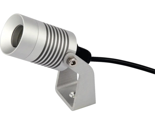 Trädgårdsstrålkastare av metall med jordspett och kabel