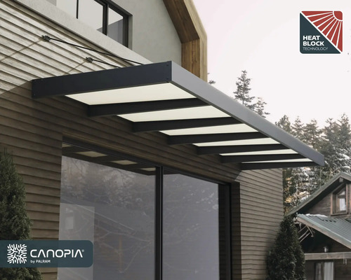 Tak av aluminium och polykarbonat med Heat Block Technology