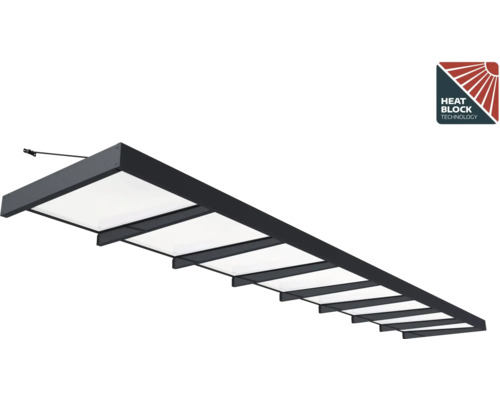 Terrassmarkis med värmeblockeringsteknik