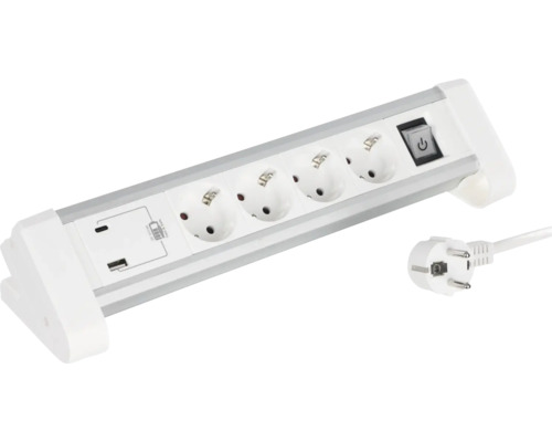 Grenuttag Q-LINK 4-vägs brytare USB A/C-laddare