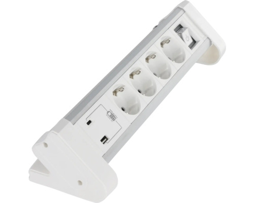 Grenuttag med tre uttag och strömbrytare