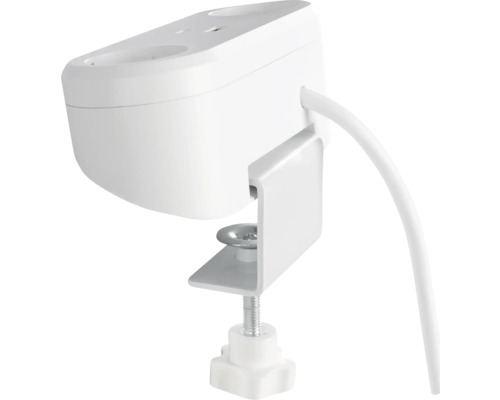 Vitt grenuttag med skruvklämma