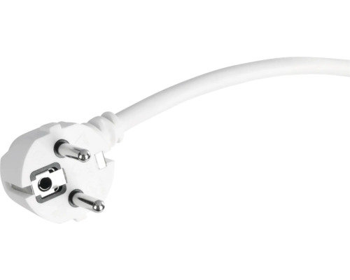 Vit skyddskontakt med kabel