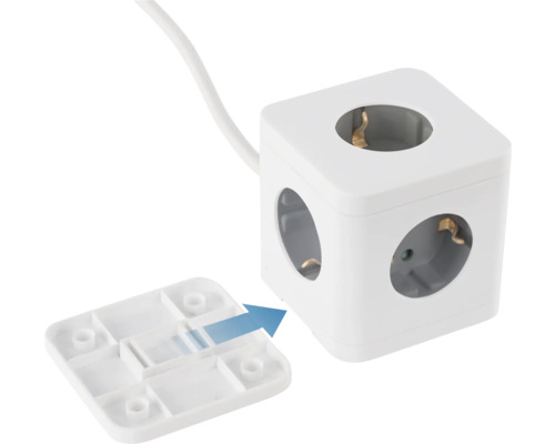 Kubformad grenuttag med avtagbart lock