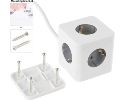 Kubformad grenuttag med monteringsalternativ