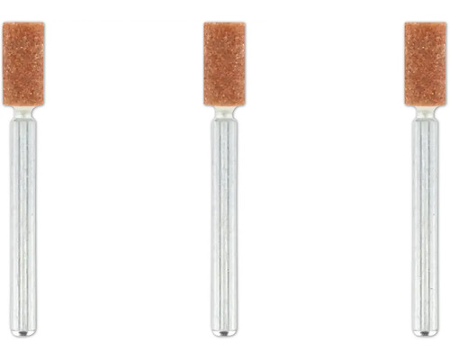 Tre slipstiftar med cylindrisk form